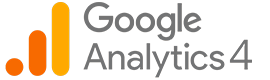 Google Analytics 4 logo used in website consulting, digital audit, performance analysis and optimization by Sarghy Design.