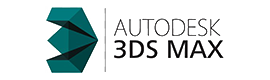 Logo Autodesk 3ds Max folosit pentru vizualizări 3D și compoziții grafice la Sarghy Design